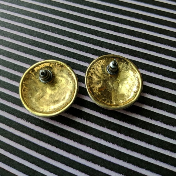 Vintage Red/Cream Earrings - Picture 2 of 2